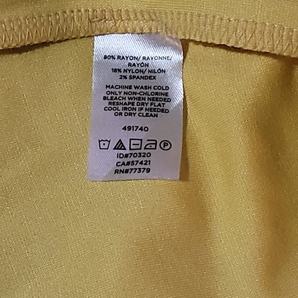 Ann Taylor Factory Sz Xl yellow Top - Picture 8 of 8